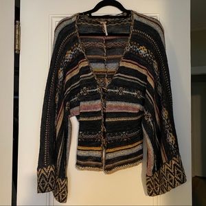 Free People Woven Cardigan
